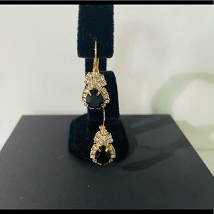Onyx  Gold Plated Gorgeous earrings.